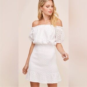 ASTR Desi Offshoulder Eyelit Dress